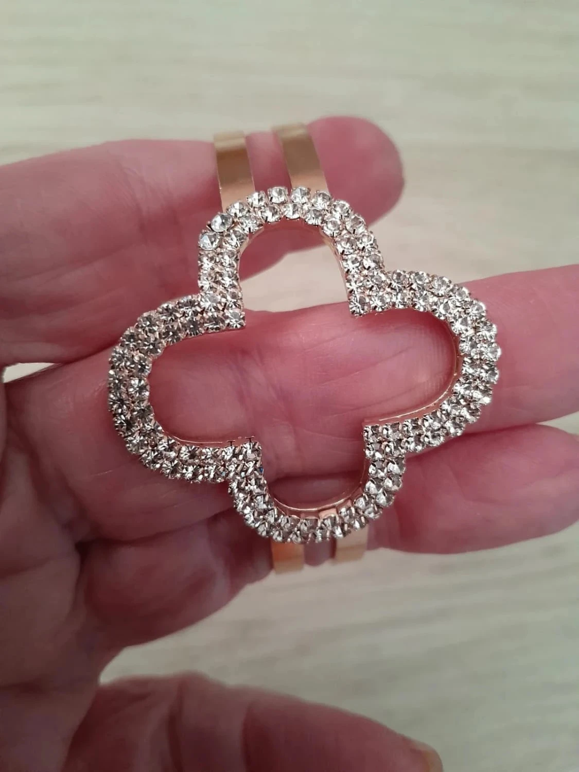 Pulseira ajustável, dourada com strass N°01 – photo 5
